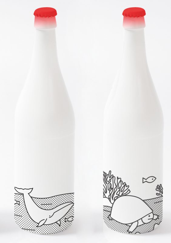 啤酒包装设计为白色带有鲸鱼图案