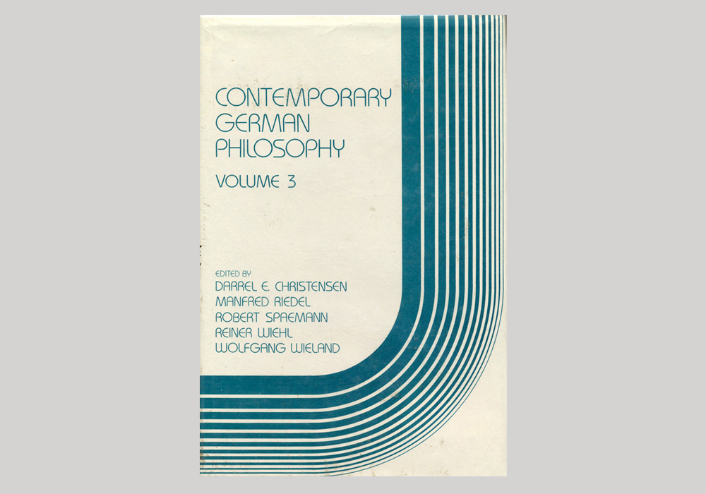 《当代德国哲学》第3卷封面(美国，1983年)