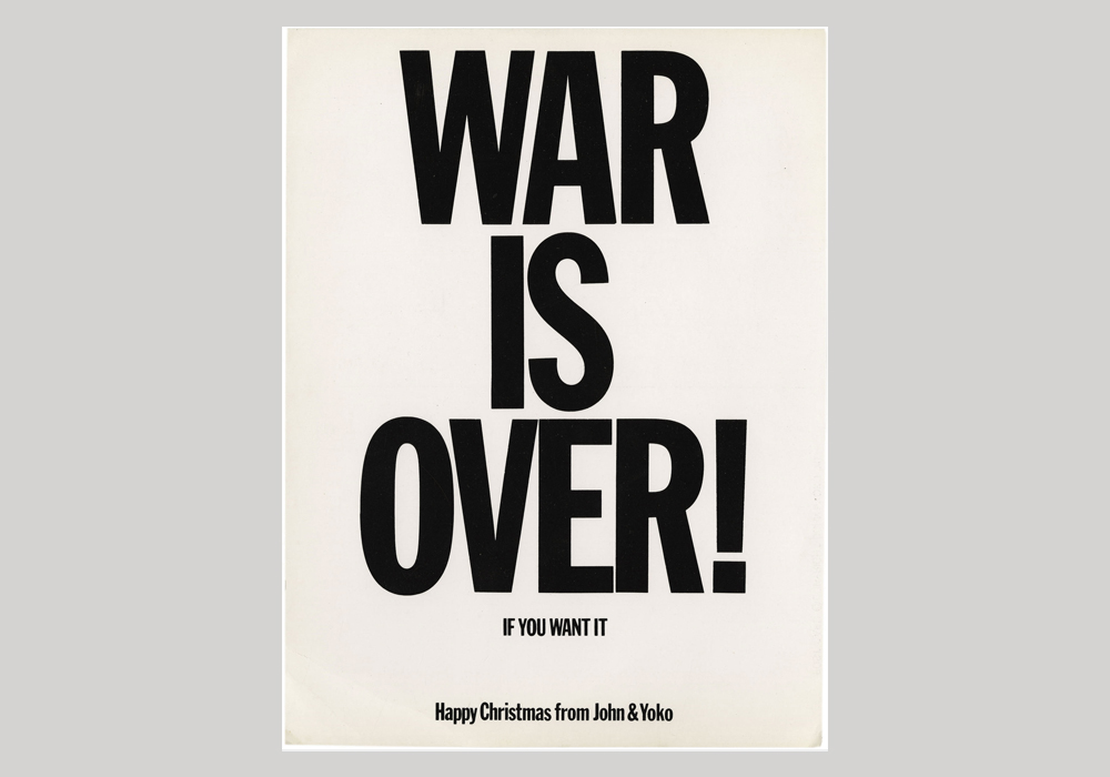 战争结束了!小野洋子和约翰·列侬明信片(英国，1969年)