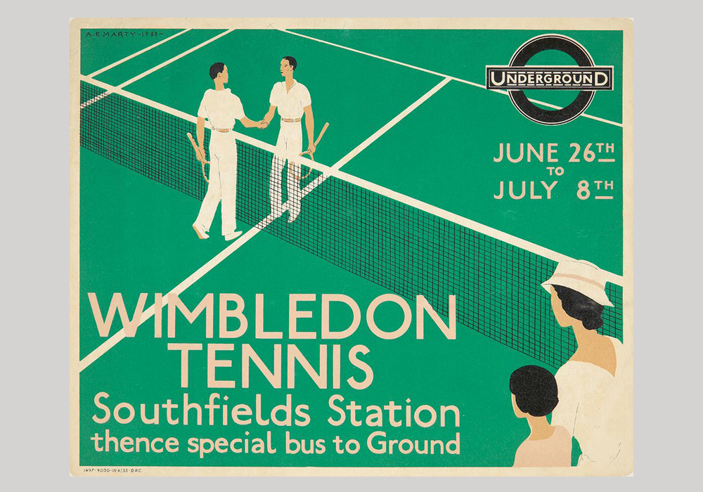 伦敦地铁温布尔登网球广告(英国，1933年)