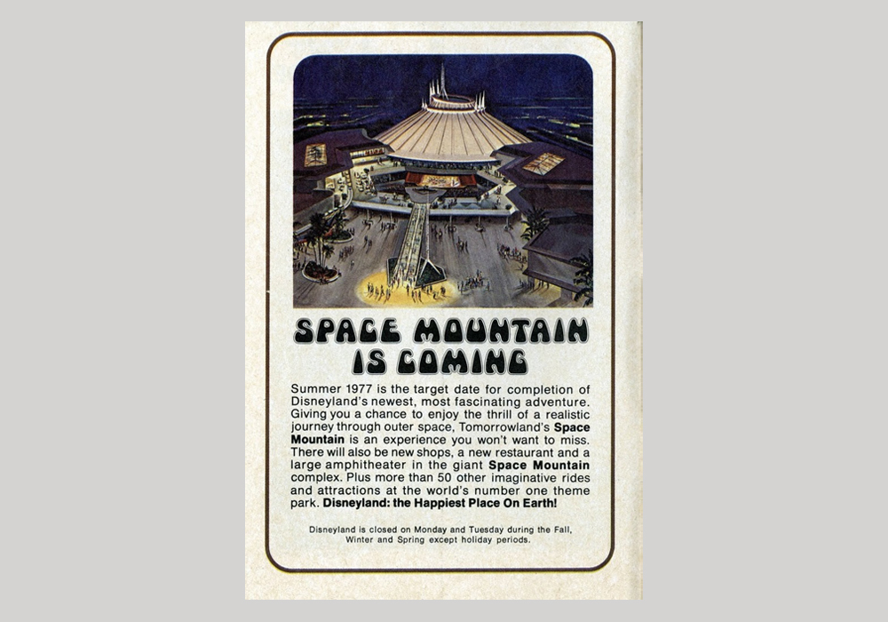迪斯尼乐园太空山广告(美国，1976)