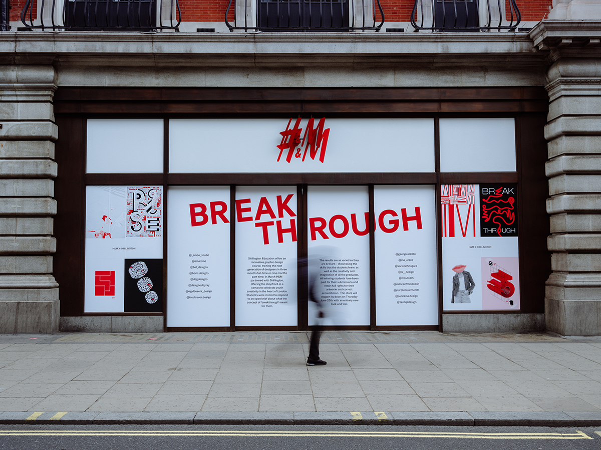 伦敦毕业生在H&M新店的工作